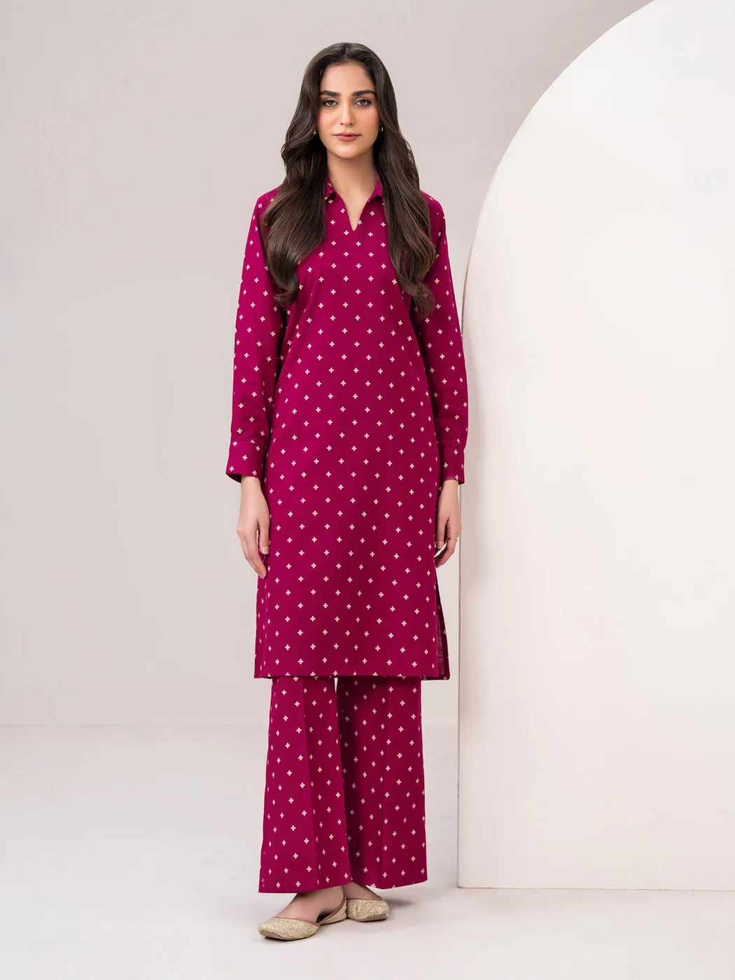 Slub Khaddar Paste Shirt (Unstitched)